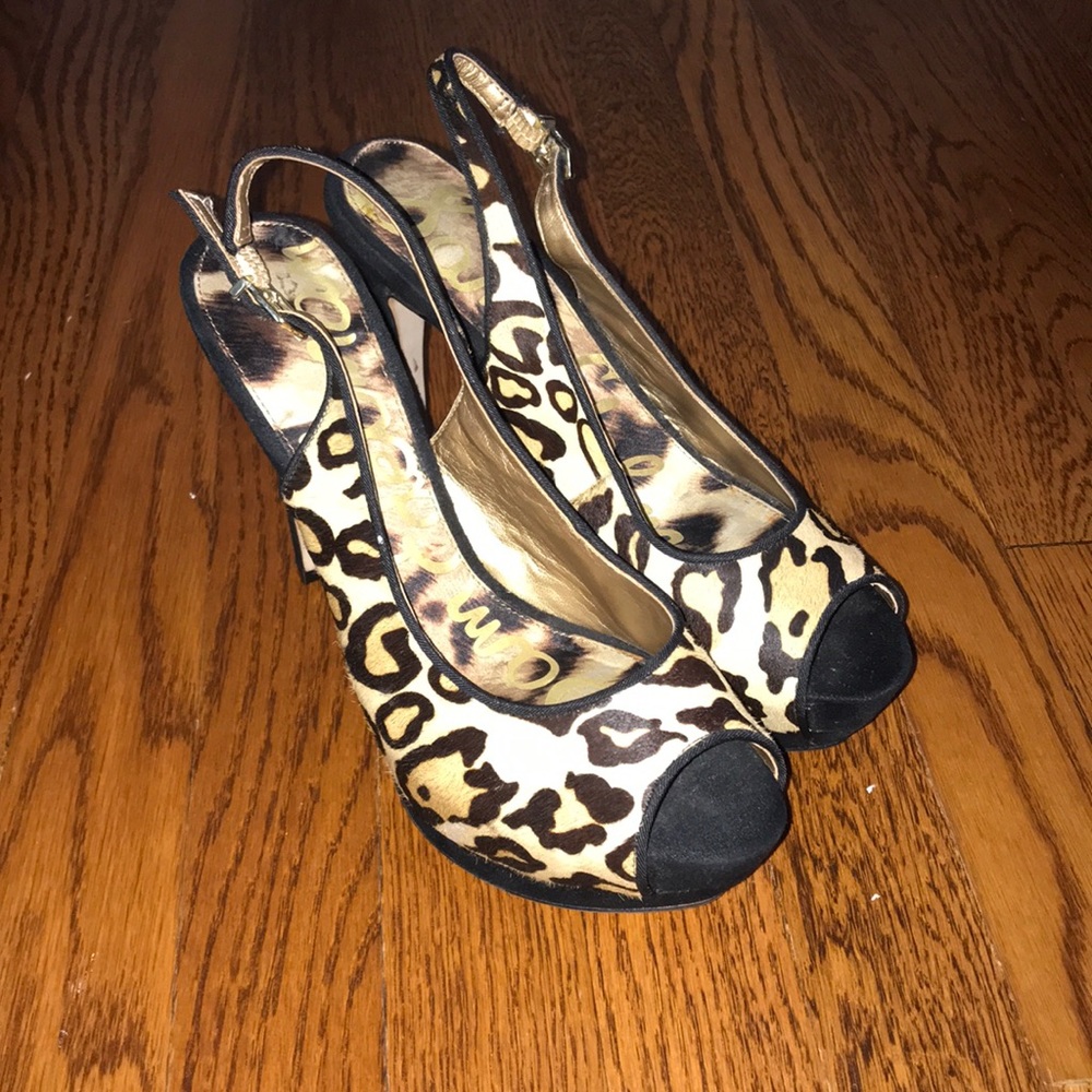 Sam Edelman Leopard Platform Heels